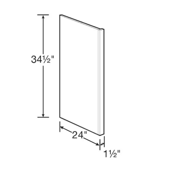hampton bay Kitchen Hampton Bay 24 In W X 345 In H Dishwasher End